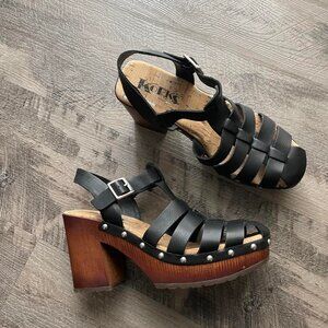 Korks Sandals Heels 7 Boho Summer Platform Boho Y2k Vibes